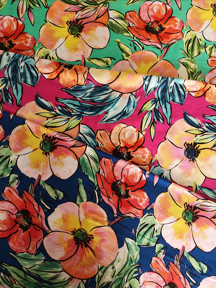 Hand-draw Rayon Challis 30S Light Printing Fabric