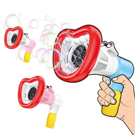 Wholesale Battery Operated Bubble Shooting Gun Toy with Lights and Colorful Liquid