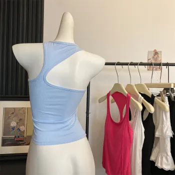 High Quality Women's Round Collar Tube Top Sleeveless Vest for Outdoor Wear