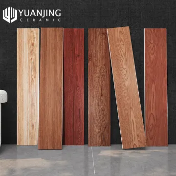 Rustic Wooden Texture 150x800mm Non-Slip Brown Porcelain Floor Tiles