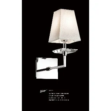 chrome finished 1light wall sconce