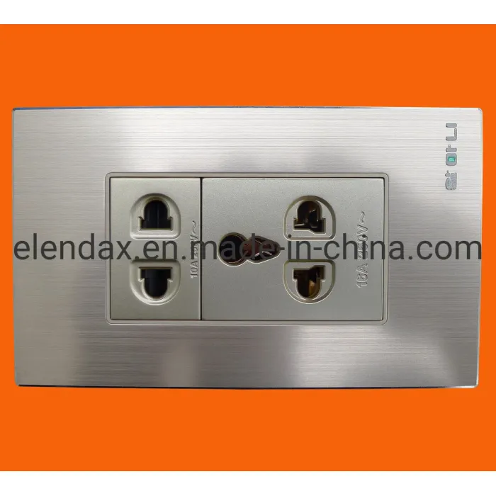 Soket Dinding Ganda Universal 2 Arah (AL2296S)