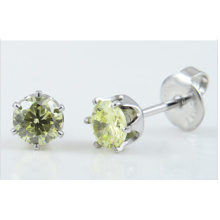 2016 best selling disposable ear piercing gun+Silver,Zircon Peridot earring