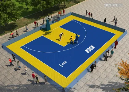 Tokyo Olympic 3x3 basketball floors