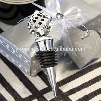 Crystal dice wine stopper bottom stopper for decoration