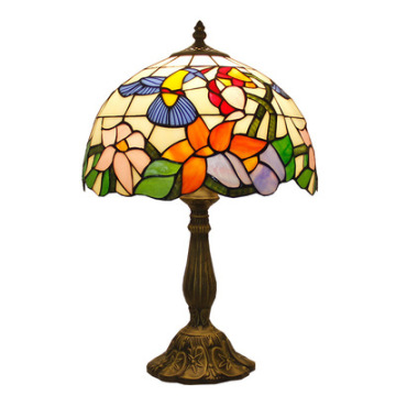 8 Inch Tiffany Style Antique Table Lamp - LED Metal Minimalist Wholesale for Home & Hotel Decor