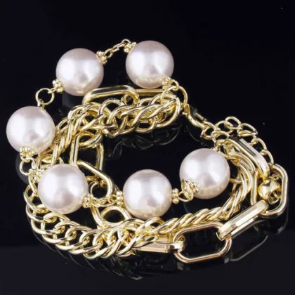14k Gold Bracelet Jewelry With Pearl Bracelet Bracelet