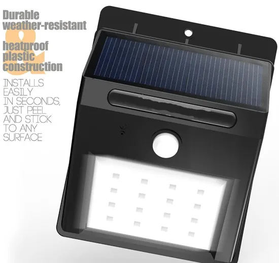 with ISO 9001 certification 16 led waterproof motion solar sensor wall light