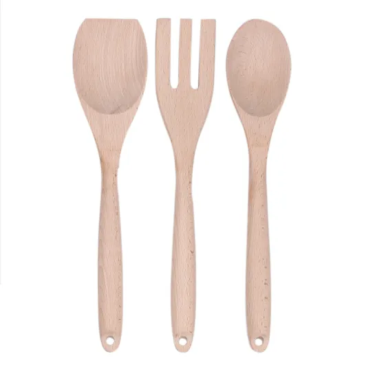 Wooden eating utensils 3 pcs of 1 set