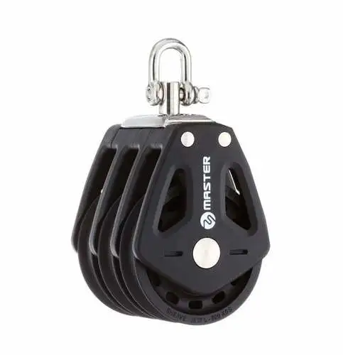 Sailboat Dinghy Hardware 35mm Triple Swivel Shackle Block Master BP-3505F