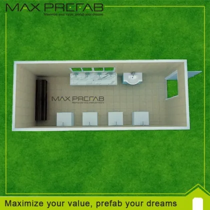 Flat pack prefabricated container houses with bathroom