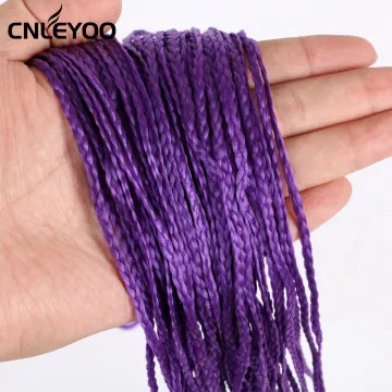Purple ZiZi Box Braid Crochet Hair 28 Inch Wholesale Micro Box Braids Crochet For Women