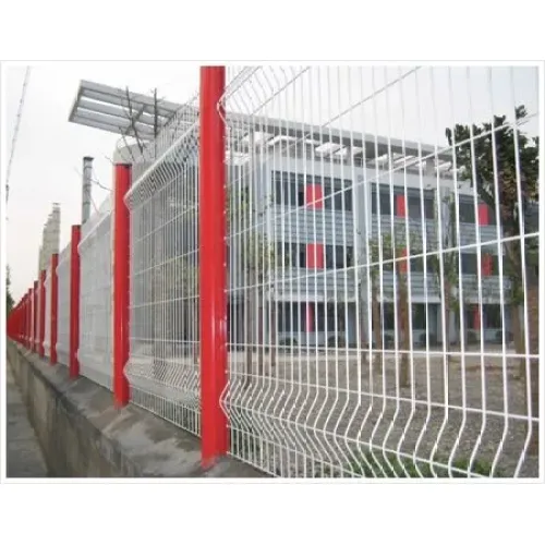 Green PVC Welded Mesh Fencing with V Bend