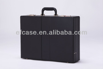 NEWLY STYLE BLACK PU CARRYING LAPTOP CASE,BRIEFCASE WITH COMBINATION LOCKS