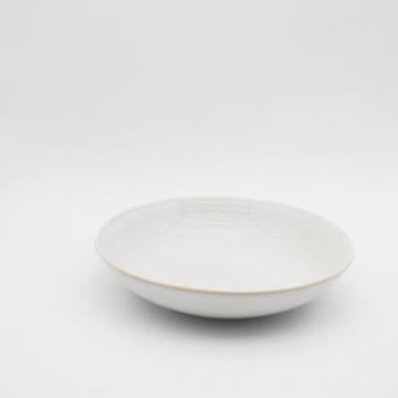 Conjunto de jantar de porcelana de estilo branco pintado à mão