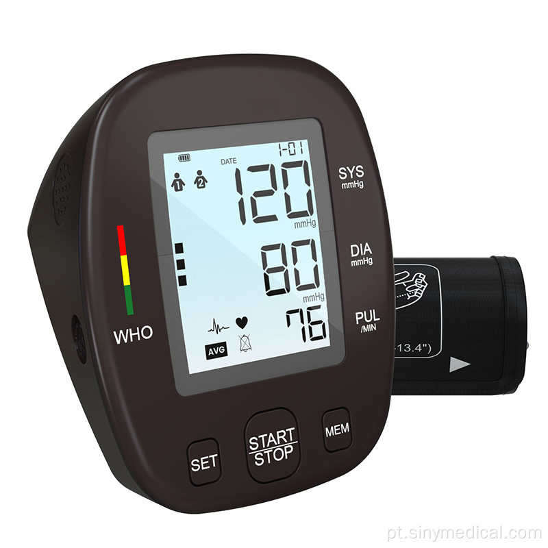 Monitor de pressão arterial do estilo do braço digital