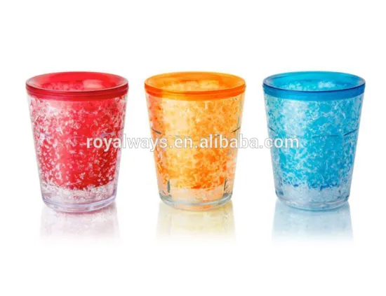 Social audit factory colorful 2oz freezer gel shot glass