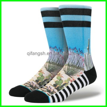 200 needle elite printed crew socks