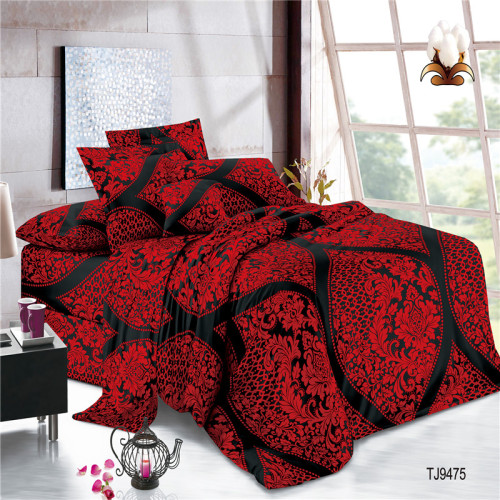 Hautfreundliche Baumwoll-Voile-Print-Polyester-Bettgarnituren