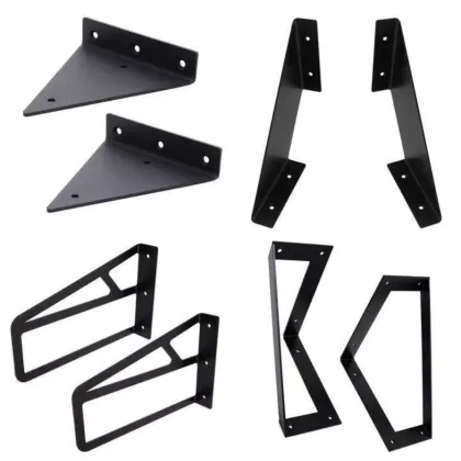 Invisible Triangle Shelf Brackets: Matte Black Finish