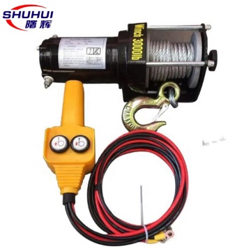 Portable Mini Wire Rope Winch 2000lbs to 12000lbs 12V/24Volt