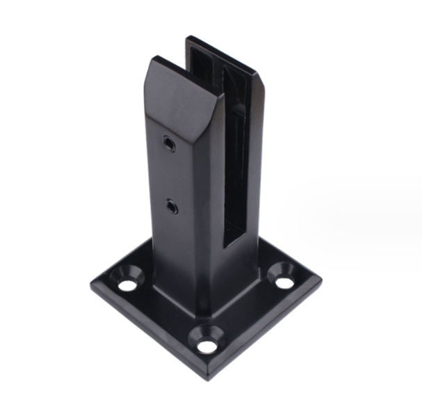 Valla de piscina de vidrio Matt Black Spigot
