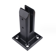 Valla de piscina de vidrio Matt Black Spigot