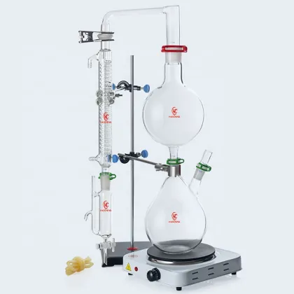 Steam Distillation Equipment with Graham Condenser for Essential Oil Extraction