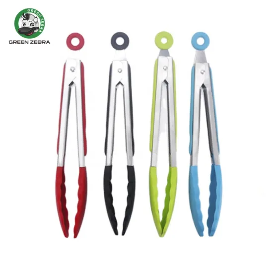 Stainless Steel BBQ Tongs for Heavy Duty Outdoor Barbecue Grill and Meat Cooking Utensils