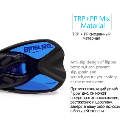 BR BLUERISE Flippers Water Sport Swimming Fins Snorkel Neoprene Anti-slip Swim Shoe Scuba Swimming Diving Fins For Adults