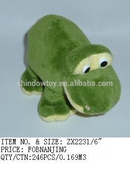 cute and lively stuffed customized plush hippo green color for kids fashion