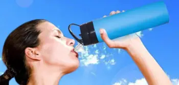 Silicone straight body water bottle