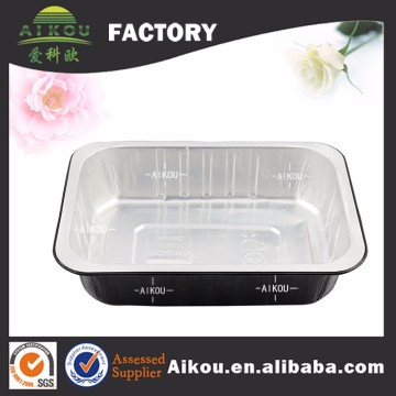 Customer food-grade restaurant aluminum sealable food tray with lid