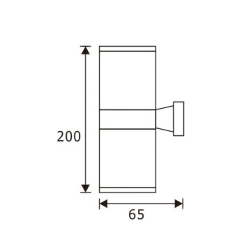 Luminária de parede externa LEDER Charcoal Grey Superstore 2 * 5W