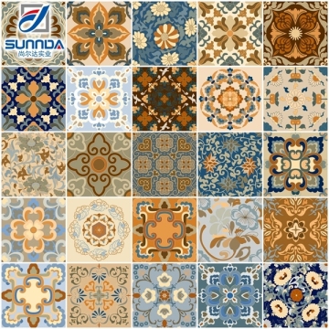 Sunnda flower pattern ceramics tile,talavera porcelain wall and floor tiles