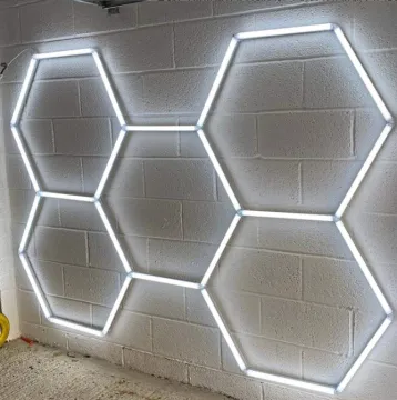Hexagon LED Garage Light for Workshop Car Detailing