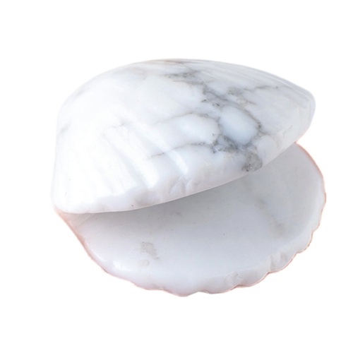 Gemstone Crystal 1.25" Clam Gemstone Ornament (Approx 30-35MM)