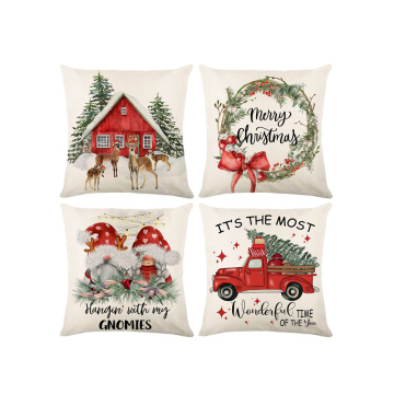 Christmas Pillow Cover Lumbar Throw Pillow Case