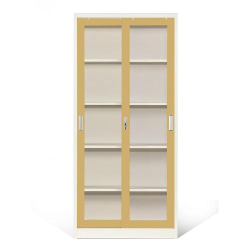 Lockable Glass Door Storage Bookcase Office Cabinets