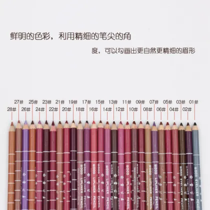 Long-lasting waterproof wooden lip liner pencil makeup