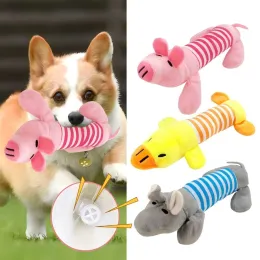 Striped Squeaky Plush Animals