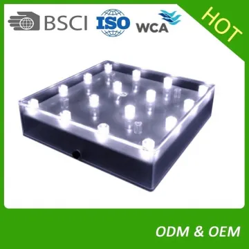 Vase Decoration 4 inch White/Black LED Light Base For Wedding
