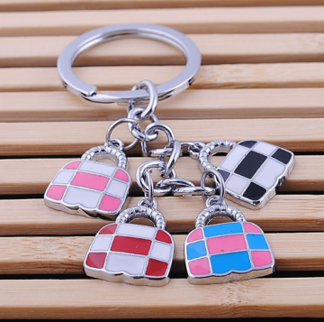 handbag shaped zinc alloy metal keychain