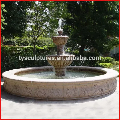 Travertine stone garden ornaments garden decor water fountain