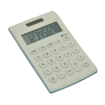 Dual Power 8 Digits Soft Key Handheld Calculator