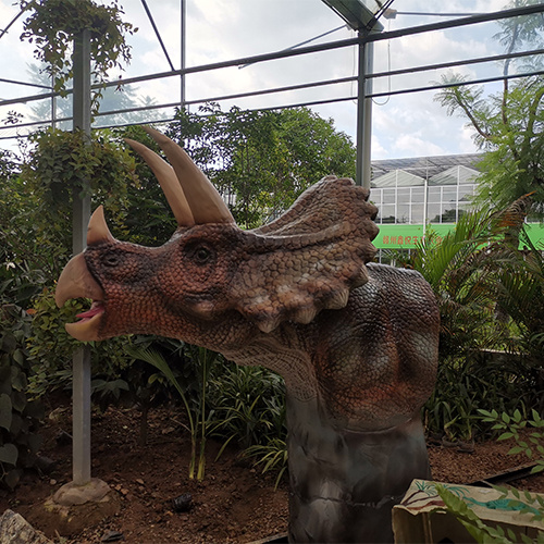 Large Dinosaur Garden Ornament Triceratops Statue