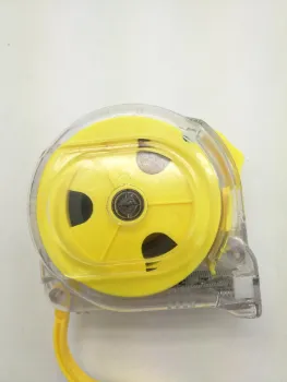 Yellow transparent pull tape measure