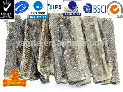 Dog treats with fish MSC certification