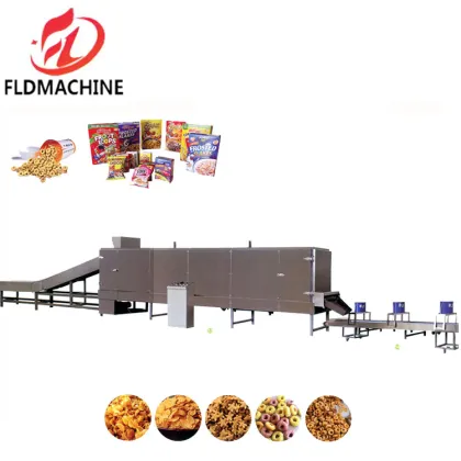 New High Productivity Multifunctional Industrial Breakfast Cereal Corn Flake Making Machine