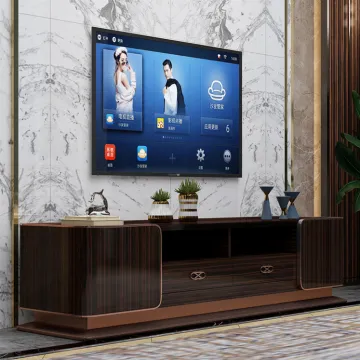 Luxury Gold Base Marble Top Coffee Table and TV Stand